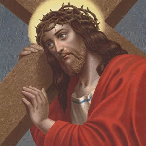 Christ carrying the Cross (chromolitho)