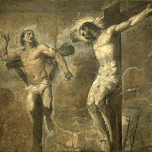 Christ on the Cross and the Good Thief, c. 1565 (oil on canvas)