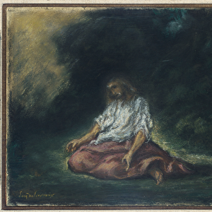 Christ in the Garden of Gethsemane (pastel on paper)