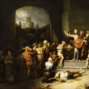 Christ healing the Sick, (oil on canvas)