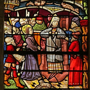 Christ before the High Priest (stained glass)
