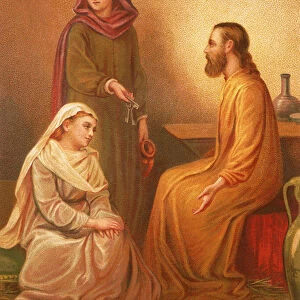 Christ in the house of Martha and Mary