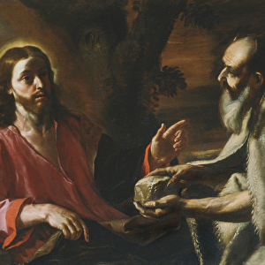 Christ tempted by Satan (oil on canvas)