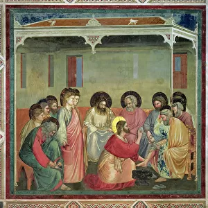 Christ Washing the Disciples Feet, c. 1305 (fresco) (post restoration) (see also 65194)