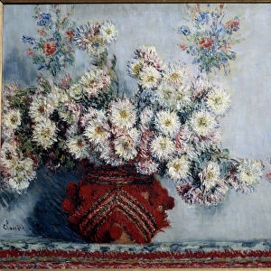 Chrysanthemes Painting by Claude Monet (1840-1926) 1878, oil on canvas, Dim