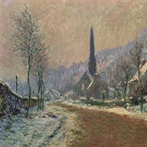 The Church of Jeufosse in Winter, 1893 (oil on canvas)