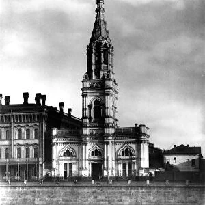 Church of the Nativity of the Holy Mother of God and of St Anne, Moscow (b / w photo)