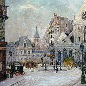 The Church of St. Nicolas-des-Champs, rue St. Martin, Paris, 1908 (oil on canvas)