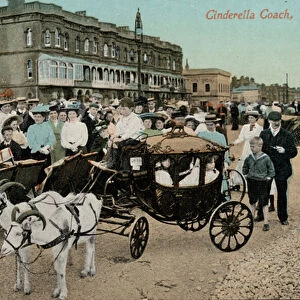 Cinderella coach on the beach at Worthing, Sussex (photo)