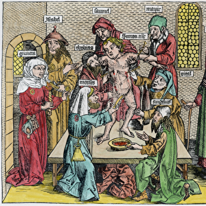 Circumcision, from Liber Chronicarum by Hartmann Schedel (1440-1514) (woodcut)