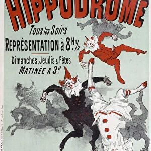 Circus performance at the Hippodrome - Poster by Jules Cheret, late 19th century