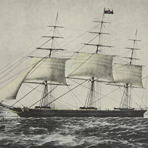 Clipper Ship Nightingale, 1854, Currier & Ives (colour litho)