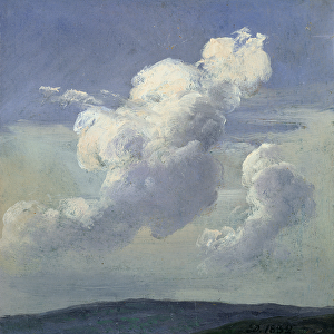 Cloud Study, 1832 (oil on paper laid down on card)