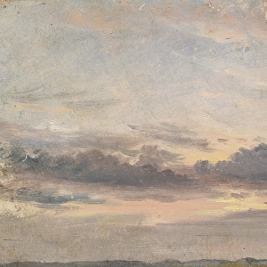 A Cloud Study, Sunset, c. 1821 (oil on paper on millboard)