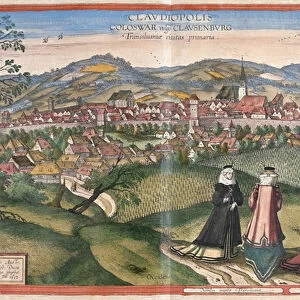 Cluj-Napoca, Romania (engraving, 1572-1617)