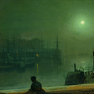 On the Clyde, Glasgow, 1879 (oil on board)