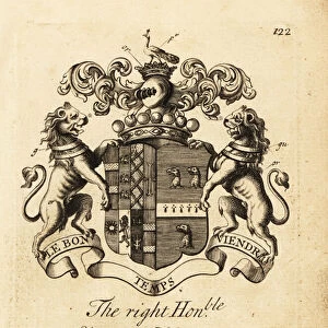 Coat of arms of the Right Honourable Simon Harcourt, 1st Viscount Harcourt, (1661-1727)