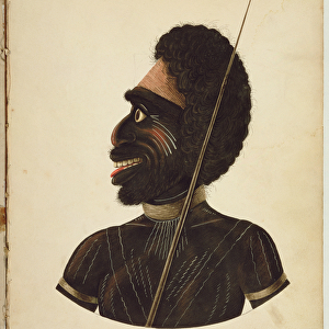 Cobbawn Wogi, native chief of Port Stephen, NSW, 1820 (w / c)