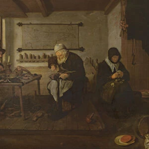 The Cobbler (oil on panel)