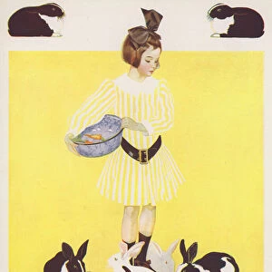 Coles Phillips Girl, a Friend of the Family (colour litho)