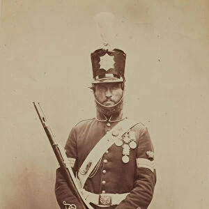 Colour-Sergeant John Paul, Royal Sappers and Miners, 1856 (sepia photo)
