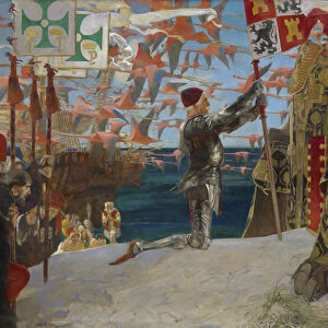 Columbus in the New World, 1906 (oil on canvas)