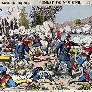 Combat de Nam - Dinh. Guerre du Tong - King (Tonkin). 19 / 07 / 1883. Image d Epinal