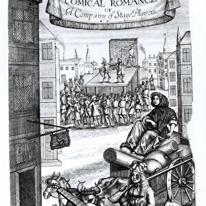 The Comical Romance by Paul Scarron (1610-60) (engraving) (b / w photo)