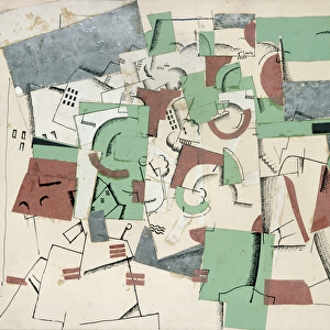 Composition, c. 1920 (collage & w / c on paper)
