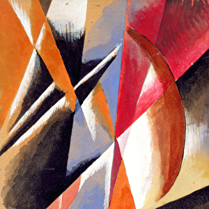 Composition, c. 1920 (gouache, w / c & pencil on coloured paper)