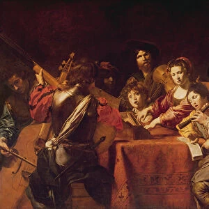 Concert with Eight People (oil on canvas)