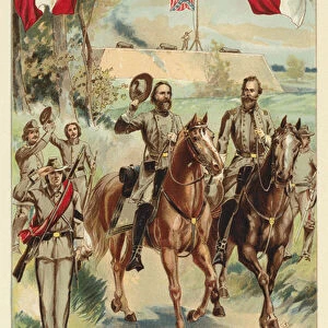Confederate Uniforms, Civil War 1861-1865 (colour litho)