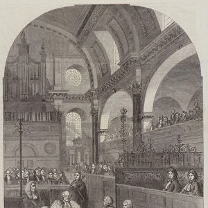 Confirmation of Dr Longleys Election to the Archbishopric of Canterbury in the Church of St Mary-le-Bow, Cheapside, the Archbishop-Elect taking the Oaths (engraving)