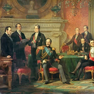 The Congress of Paris, 25 February to 30 March, 1856 (oil on canvas)