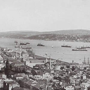 Constantinople: Top-Haneh and the Bosporus (b / w photo)