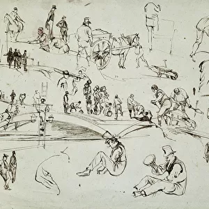 Construction of the London and Birmingham Railway, c. 1835 (brown ink on paper; composite sketch)