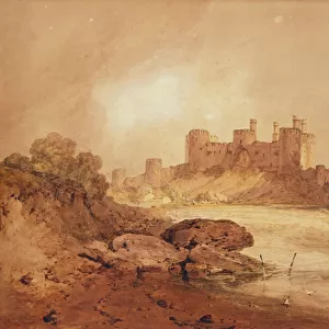 Conway Castle, North Wales, c. 1800 (pencil & w / c on paper)
