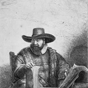 Cornelius Claesz Anslo (1592-1646) 1640 (etching) (see 242867) (b / w photo)