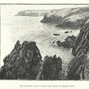 The Cornish Coast, from Ynys Head to Beast Point (engraving)