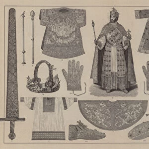 Coronation costume and regalia of the Holy Roman Emperor (engraving)