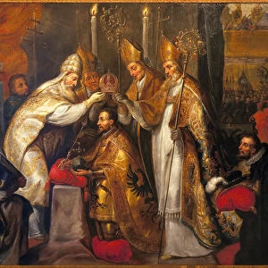 Coronation of Emperor Charles V in Bologna by Pope Clement VII (oil on canvas)