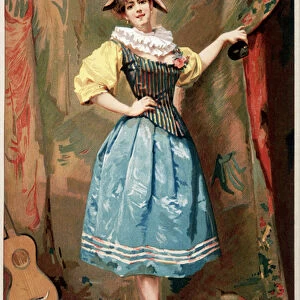 The costume (A woman with a guitar), sd. 19th