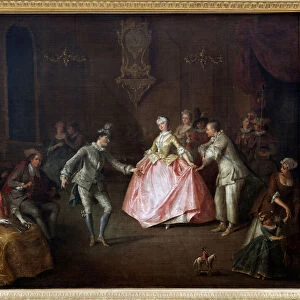 Before the costume ball, Oil Painting on Canvas by Nicolas Lancret (1690-1743). Photography, KIM Youngtae, Nantes, Musee des Beaux Arts de Nantes
