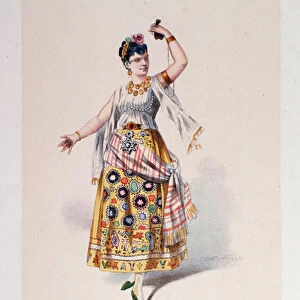 Costume of Marie Galli in Carmen, opera by Georges Bizet, 1875