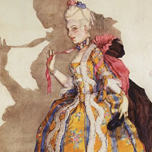 Costume pour marquise, interpretee par Tamara Karsavina (1885-1978