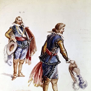 Costumes for Victor Hugos Ruy Blas. Drawing by Albert from 1872