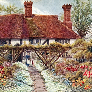 Cottage at Groombridge, Kent (colour litho)