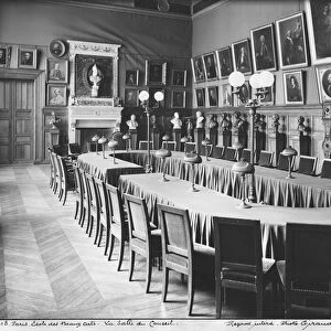 Council room of the Ecole Nationale Superieure des Beaux-Arts, 1929 (b / w photo)