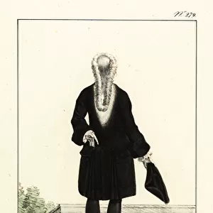 Councillor to Parliament in town costume, late 18th century. 1825 (lithograph)