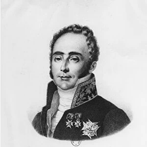 Count Auguste de la Ferronays (1777-1842) (engraving) (b / w photo)